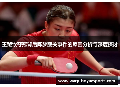 王楚钦夺冠背后陈梦取关事件的原因分析与深度探讨
